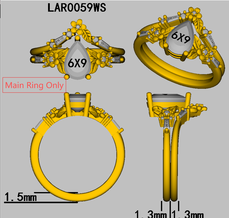 14k Unique Floral Engraved Pear Cut Ruby Engagement Ring Natural Inspired Rings