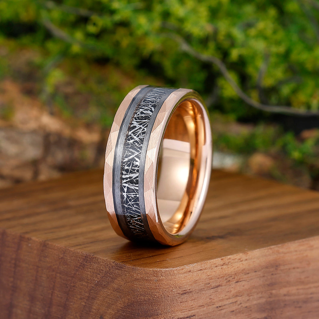 Three Keys Jewelry Anello Da Uomo In Tungsteno Nero Da 8 - Foto 9