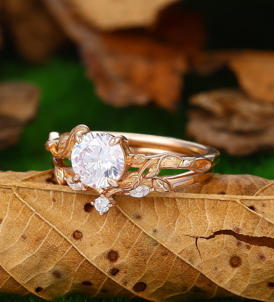 Moissanite Cheap Gold Wedding Ring Sets Moissanite Ring Engagement