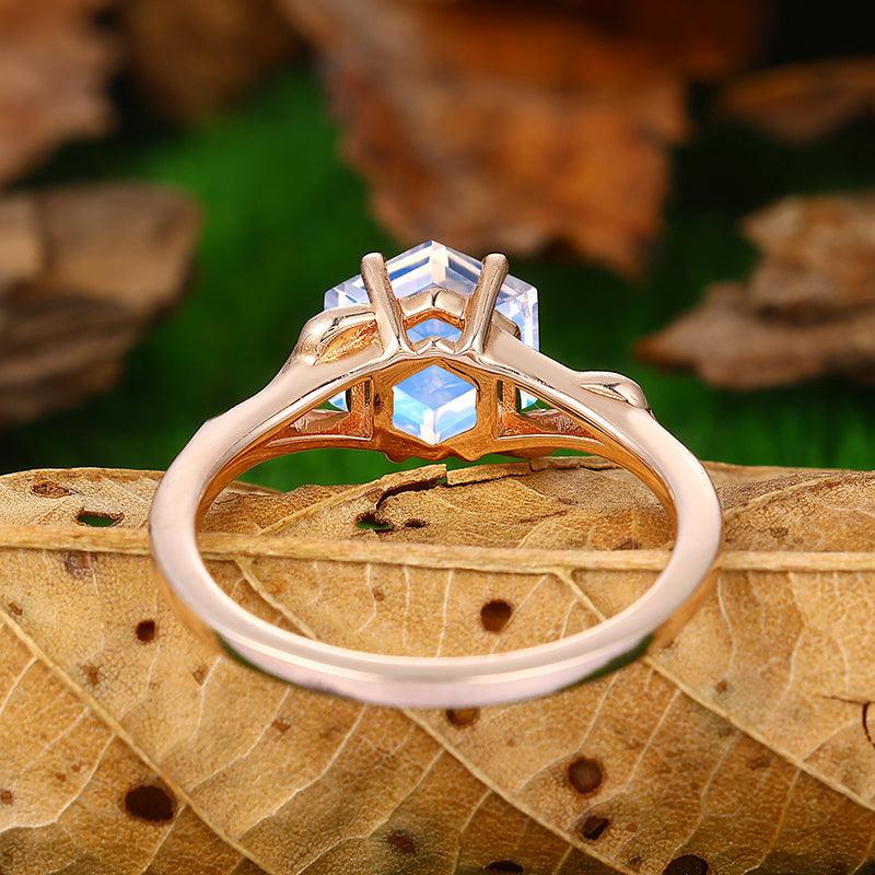 Gold Moonstone Ring