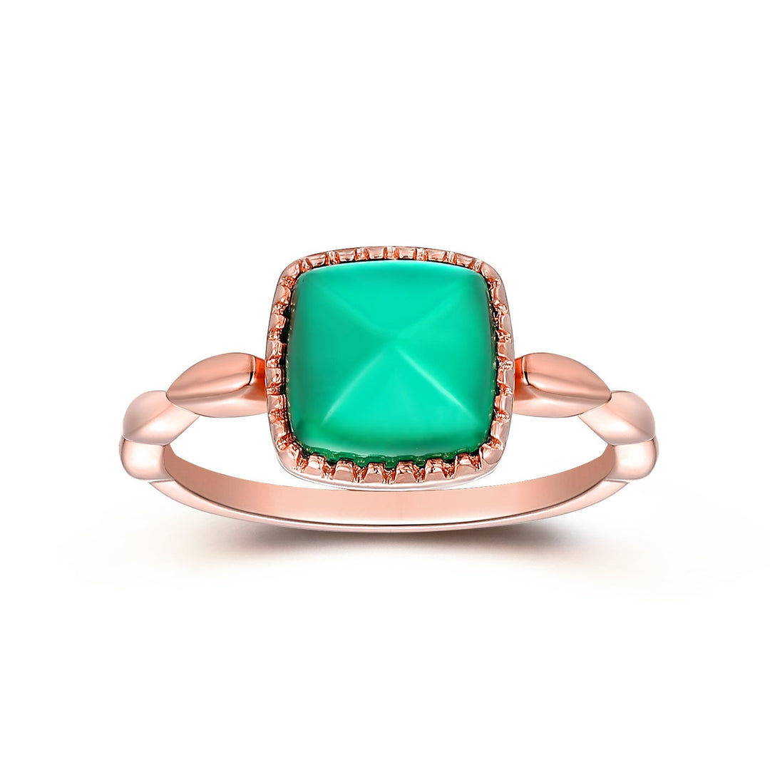 2.50CT Cushion Sugar Load Cut Emerald Ring, Art Deco 14k Soild Gold Engagement Ring, May Birthstone Ring